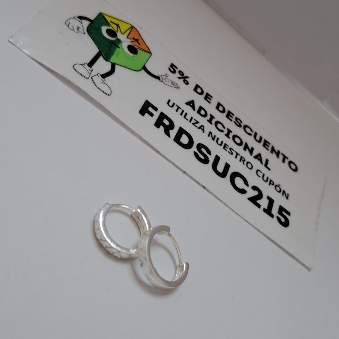 ARRACADAS LABRADAS PLATA .925 3.4 GR (NUEVO)