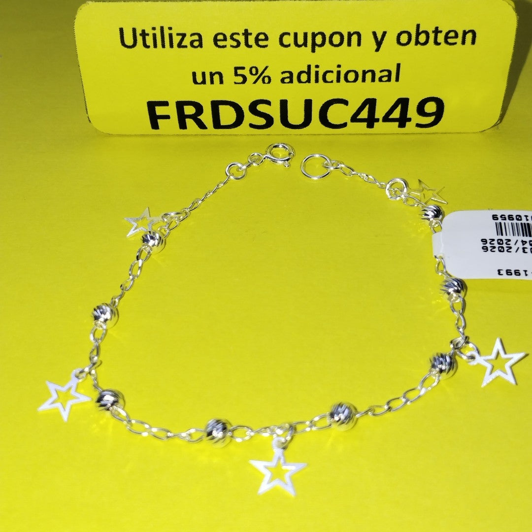 PULSERA TEJIDO ESPECIAL PLATA .925 18 CM 2.7 GR (NUEVO)
