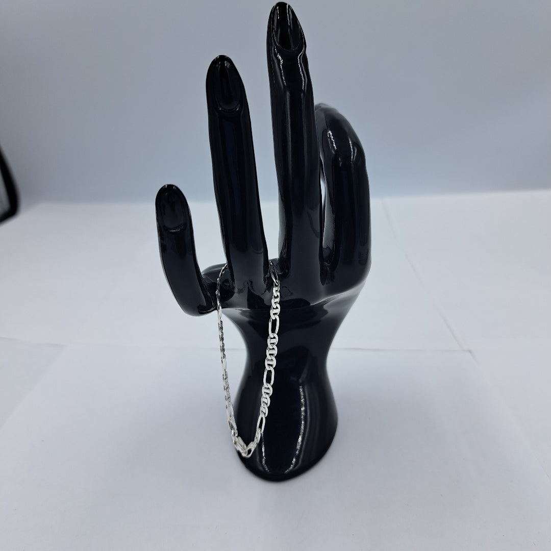 PULSERA TEJIDO 3X1 PLATA .925 16 CM 2.5 GR (NUEVO)