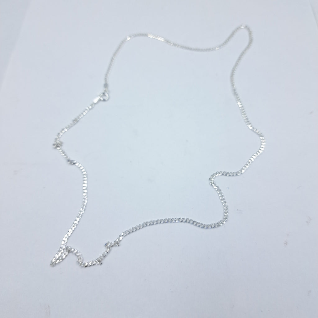 CADENA TEJIDO BARBADO PLATA .925 60 CM 5.5 GR (NUEVO)