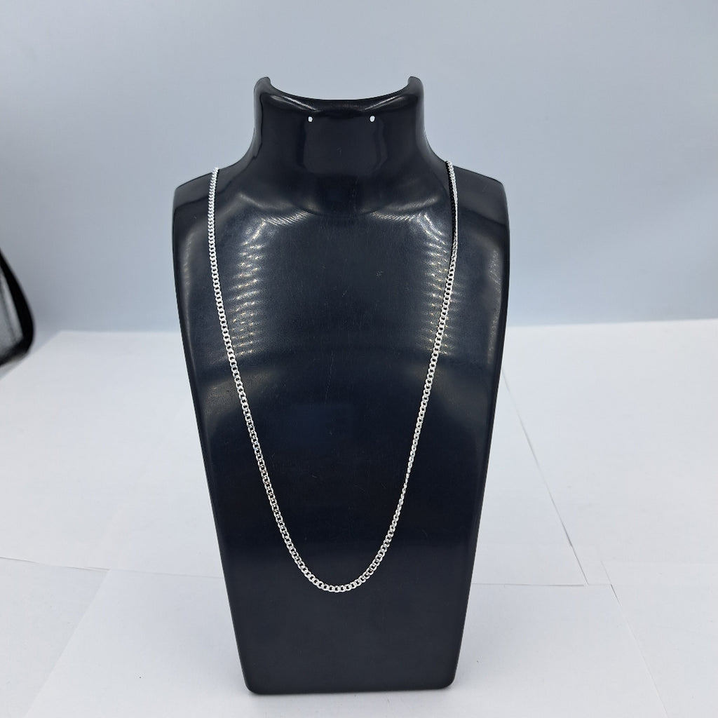 CADENA TEJIDO BARBADO PLATA .925 55 CM 5.4 GR (NUEVO)