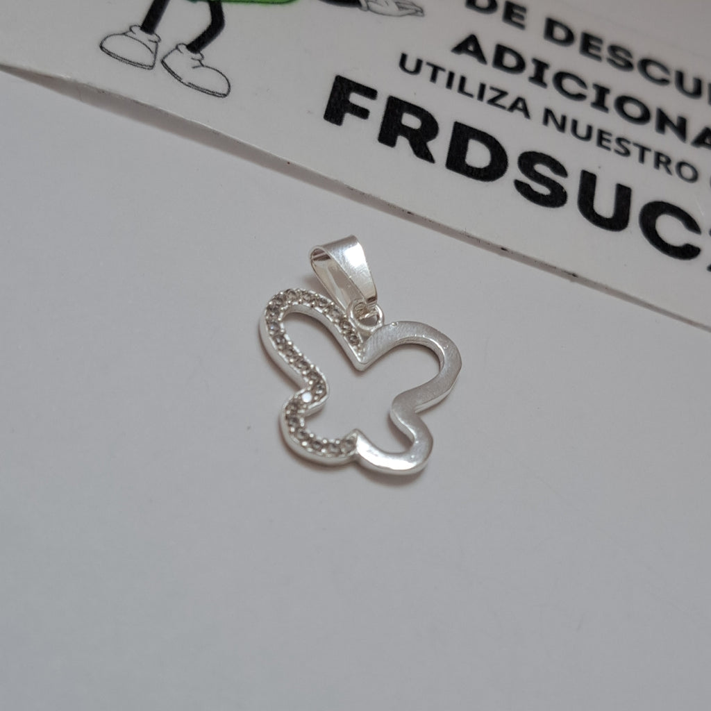 DIJE MARIPOSA C/CIRCONIAS PLATA .925 2.3 GR (NUEVO)