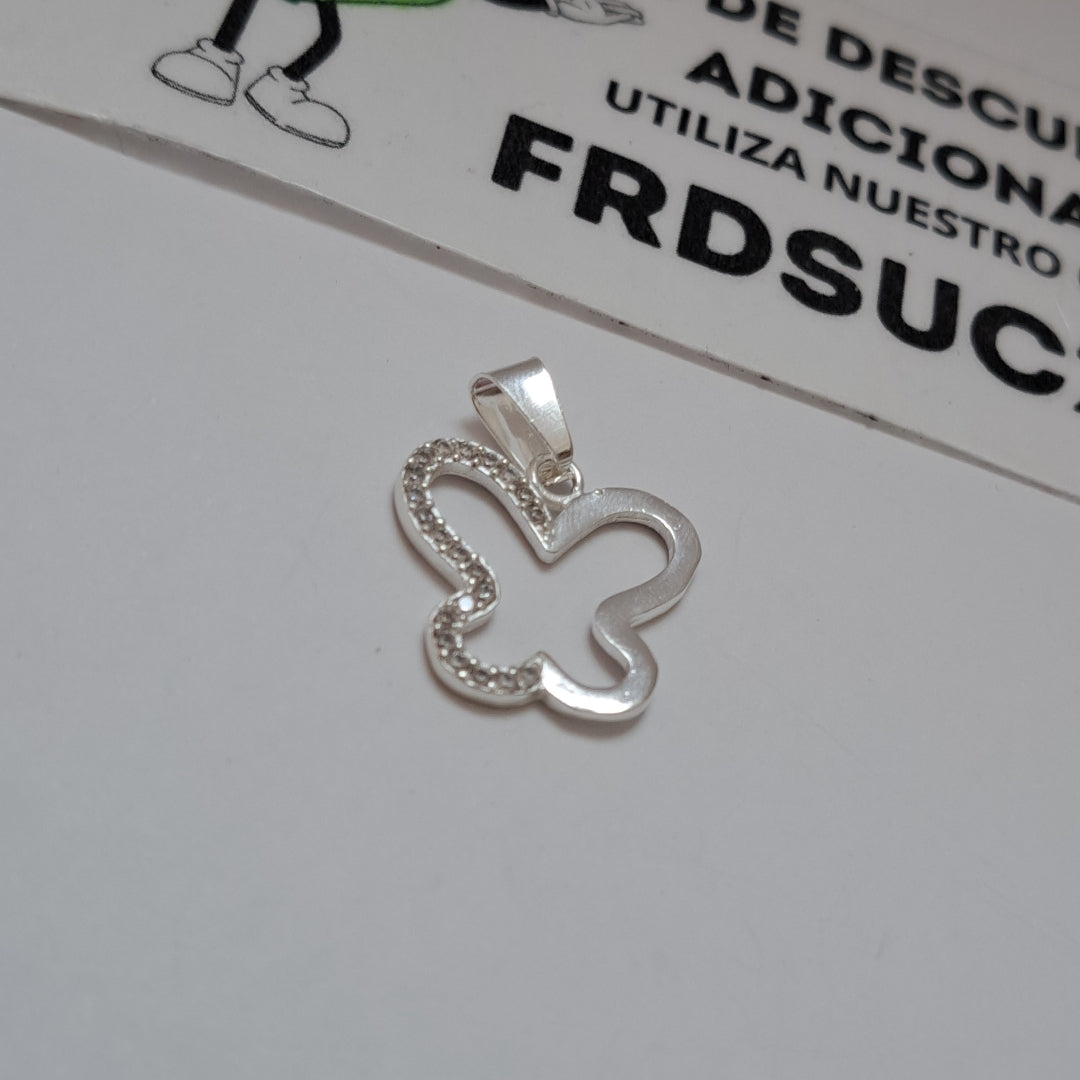 DIJE MARIPOSA C/CIRCONIAS PLATA .925 2.3 GR (NUEVO)