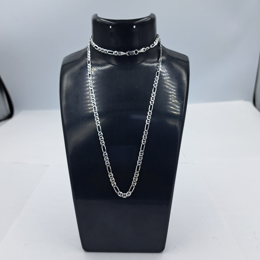 CADENA TEJIDO MARINERO PLATA .925 55 CM 7.4 GR (NUEVO)