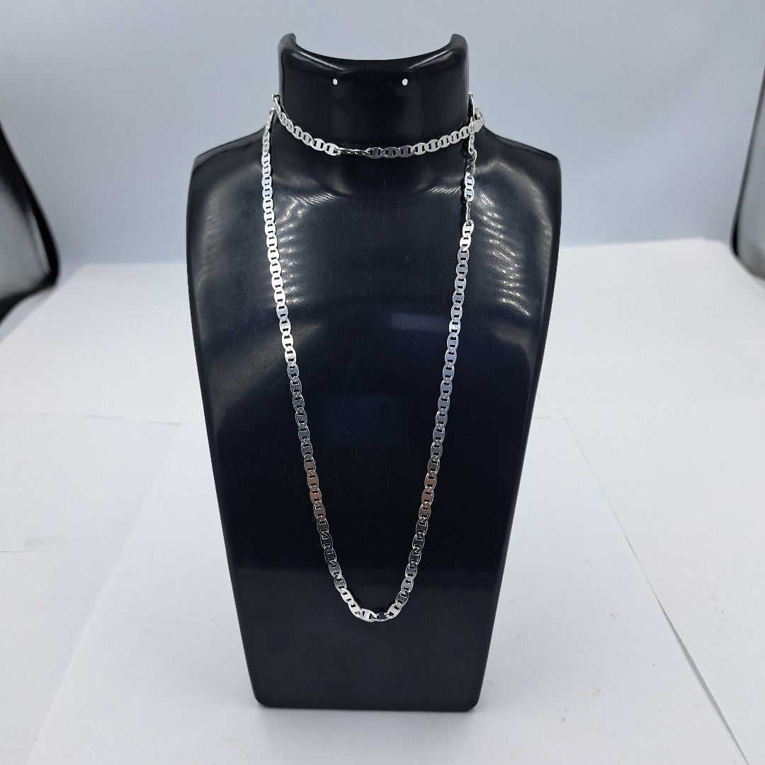 CADENA TEJIDO GUCHI PLATA .925 60 CM 9.7 GR (NUEVO)