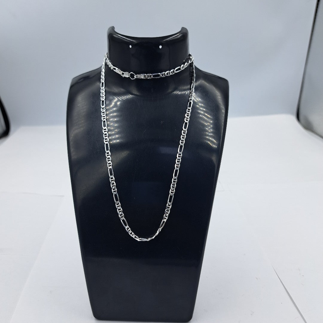 CADENA TEJIDO MARINERO PLATA .925 55 CM 8.1 GR (NUEVO)