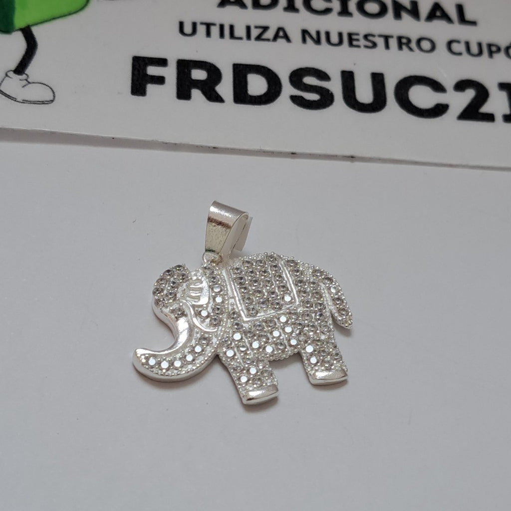 DIJE ELEFANTE C/CIRCONIAS PLATA .925 5.4 GR (NUEVO)