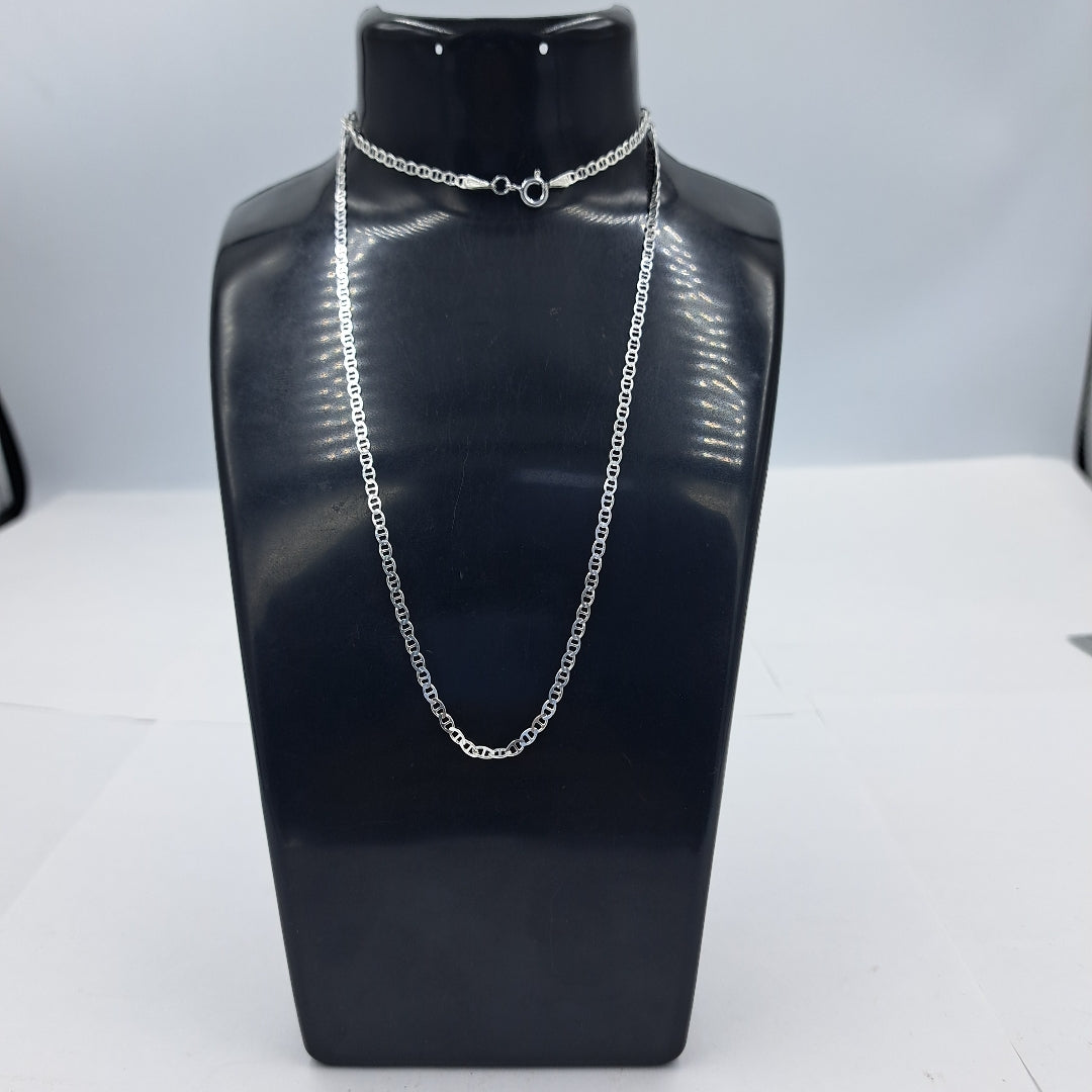 CADENA TEJIDO GUCHI PLATA .925 55 CM 3.7 GR (NUEVO)
