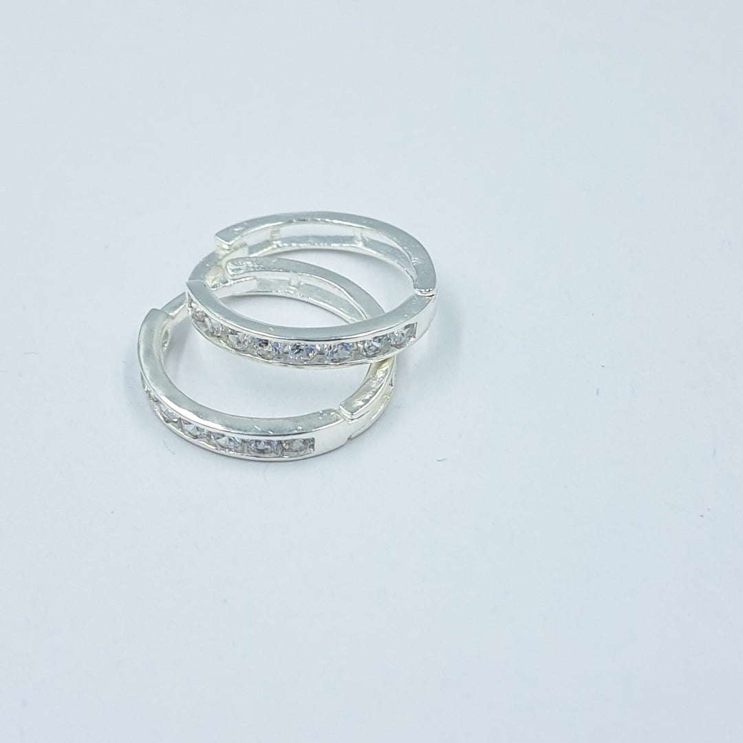 ARRACADAS C/CIRCONIAS PLATA .925 2.1 GR (NUEVO)