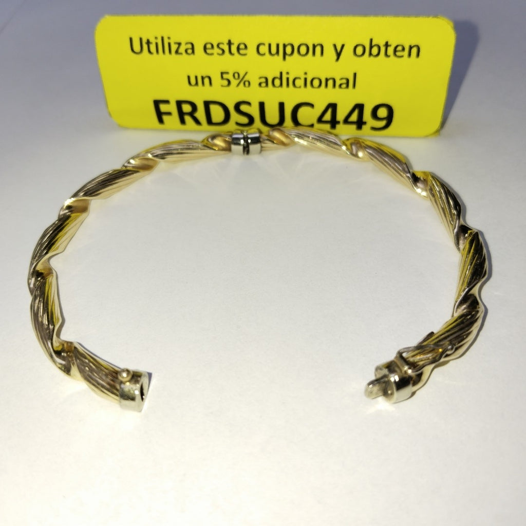 PULSERA RIGIDA ORO 14 K 9,50 GRMS (SEMINUEVO)