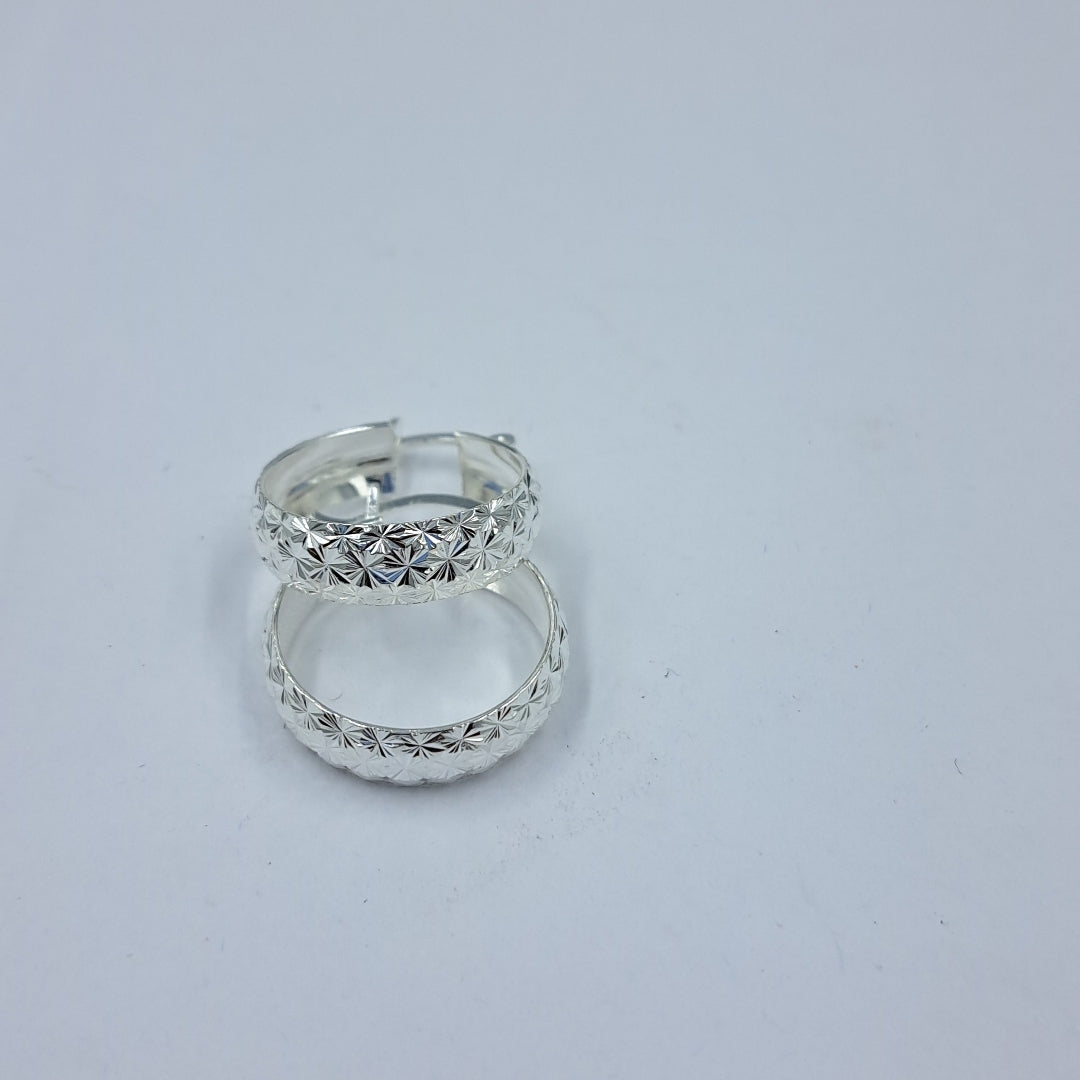 PAR ARRACADAS FACETADAS PLATA .925 3.3 GR (NUEVO)