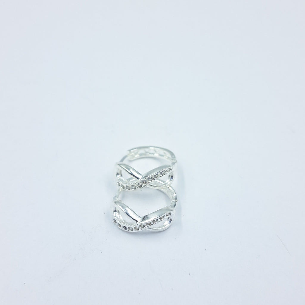 HUGGIES INFINITO CIRCONIAS PLATA .925 2.3 GR (NUEVO)