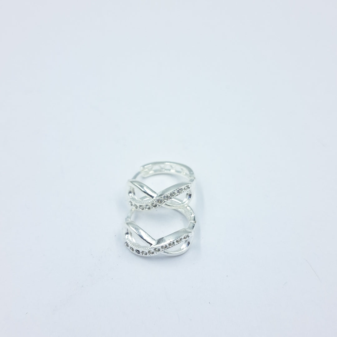 HUGGIES INFINITO CIRCONIAS PLATA .925 2.3 GR (NUEVO)