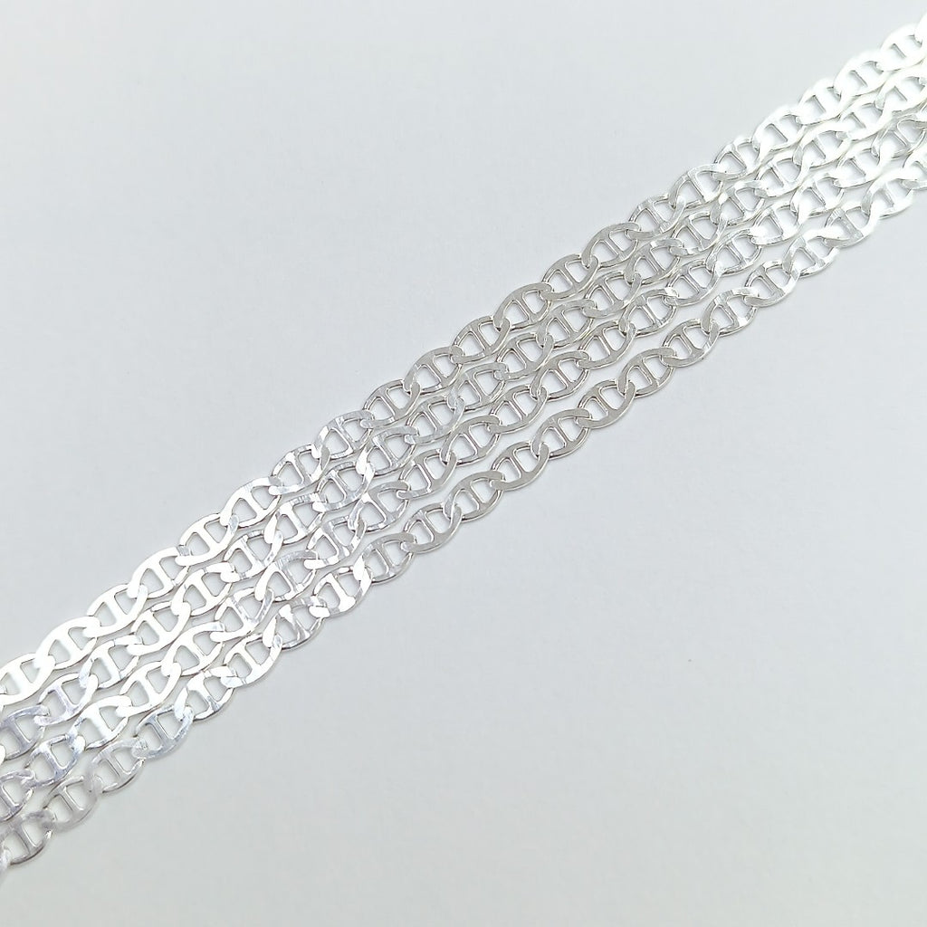 CADENA TEJIDO GUCHI PLATA .925 55 CM 3.3 GR (NUEVO)