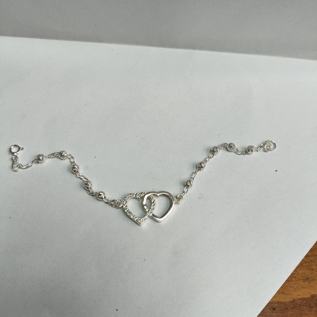 PULSERA TEJIDO TEJIDO ESPECIAL PLATA .925 18 CM 4.1 GR (NUEVO)