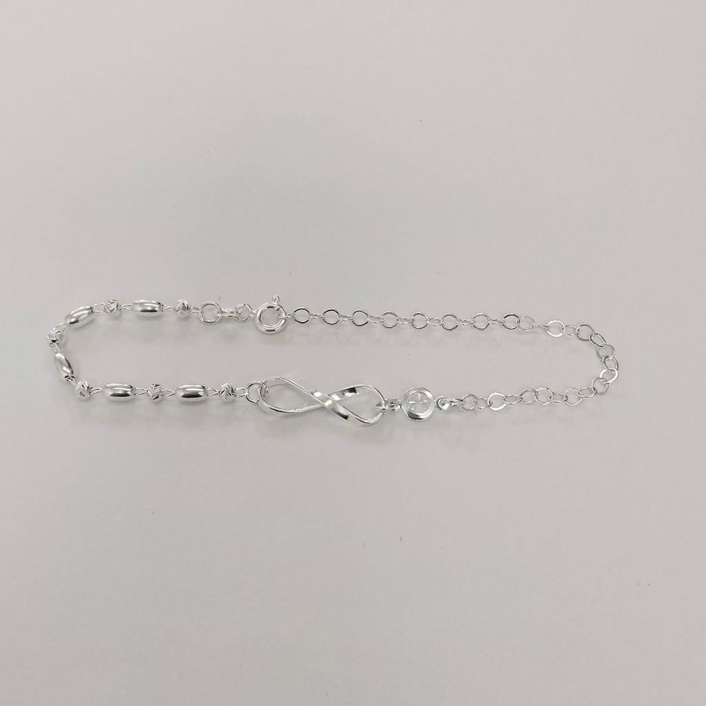 PULSERA TEJIDO ESPECIAL PLATA .925 18 CM 2.6 GR (NUEVO)