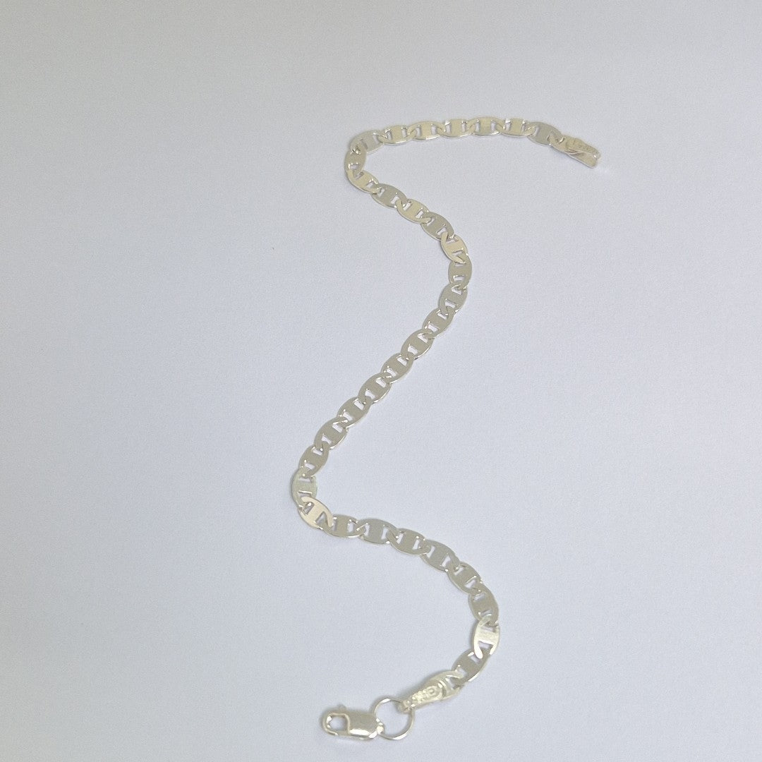 PULSERA TEJIDO GUCHI PLATA .925 18 CM 2.8 GR (NUEVO)