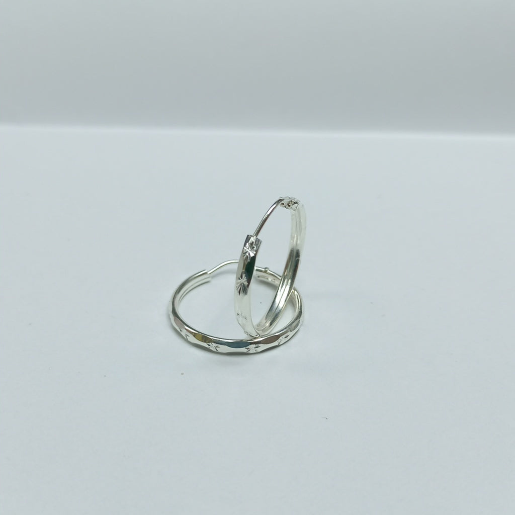 PAR ARRACADAS FACETADA PLATA .925 2.1 GR (NUEVO)