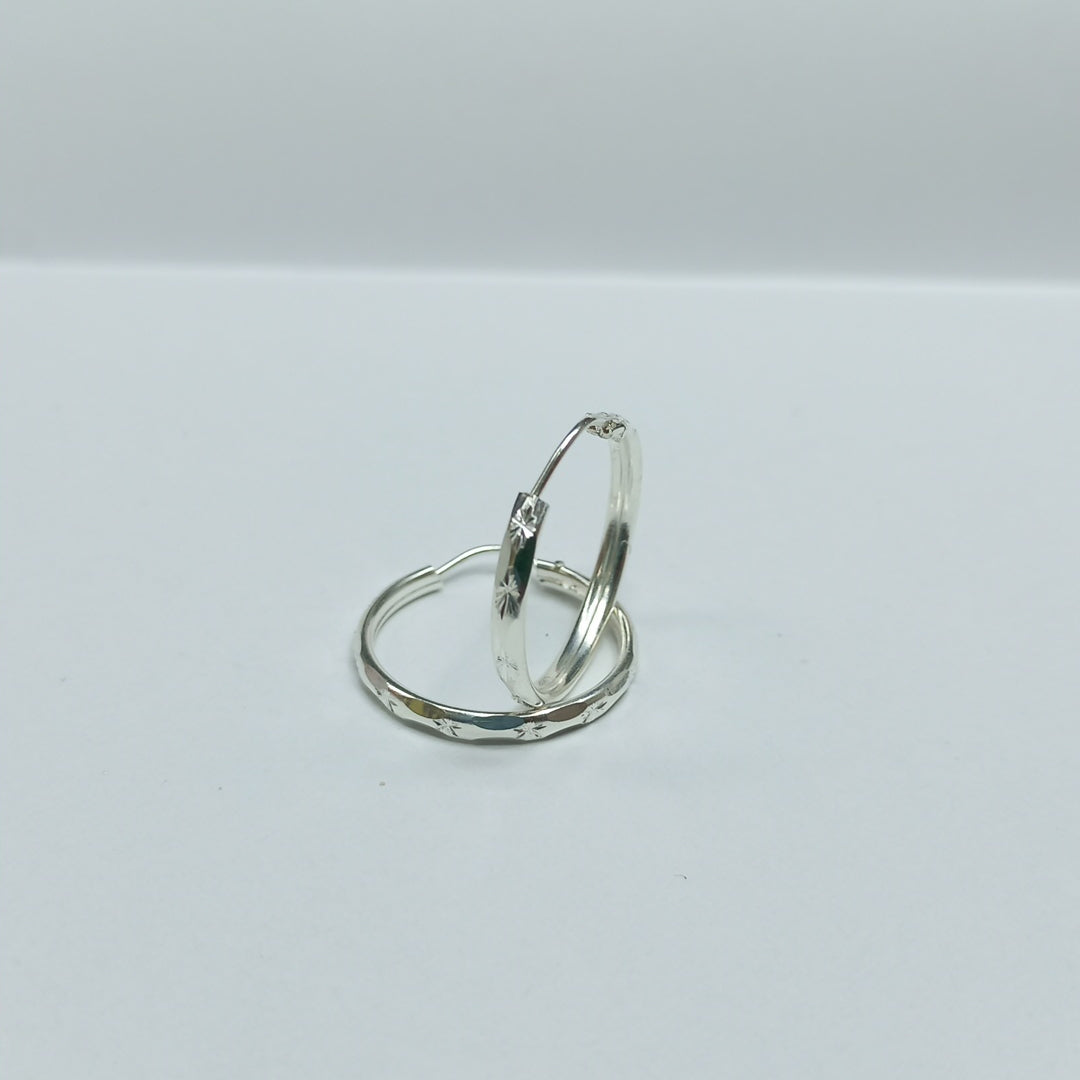 PAR ARRACADAS FACETADA PLATA .925 2.1 GR (NUEVO)
