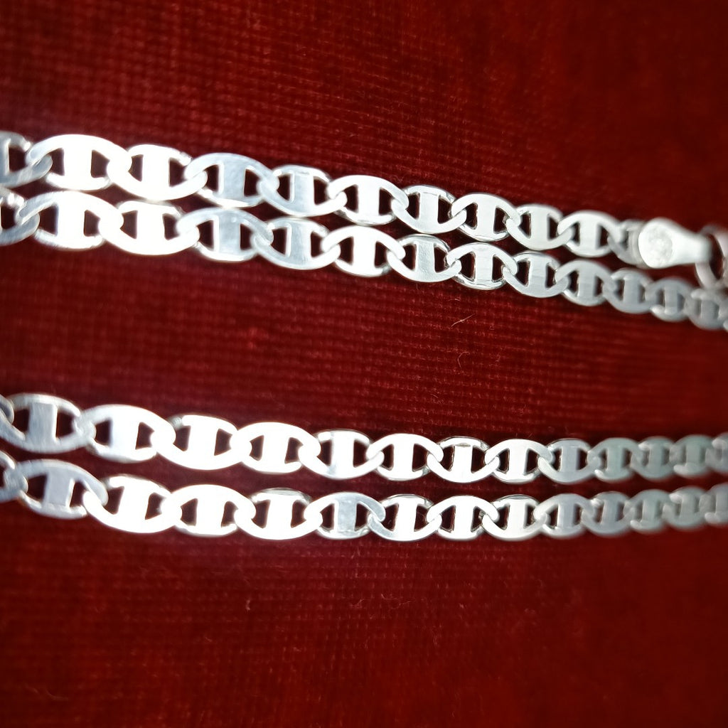 CADENA TEJIDO GUCHI PLATA .925 60 CM 9 GR (NUEVO)