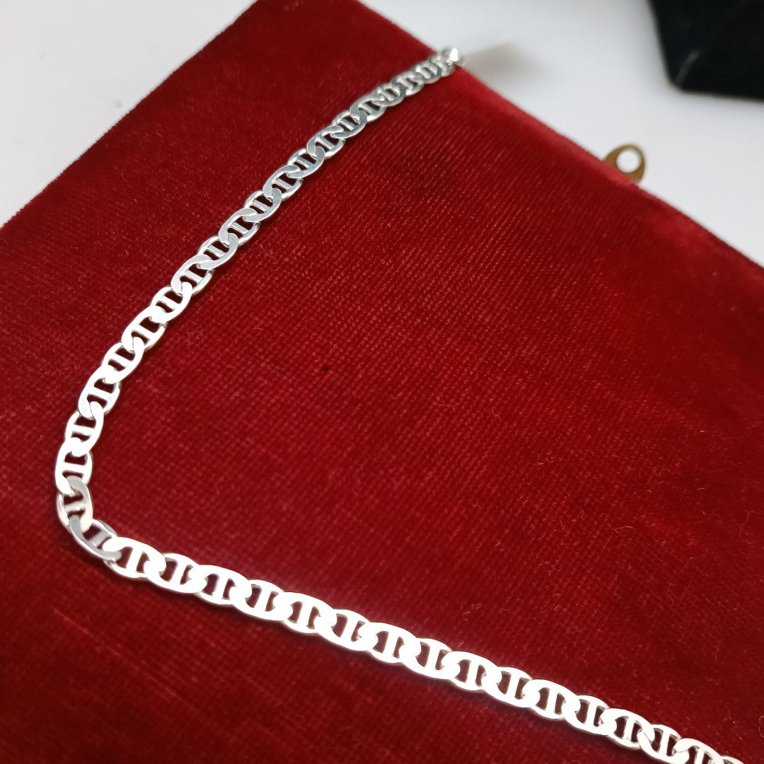 CADENA TEJIDO GUCHI PLATA .925 55 CM 13.3 GR (NUEVO)