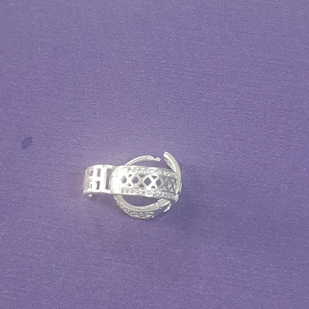 HUGGIES C/CIRCONIAS PLATA .925 2.7 GR (NUEVO)
