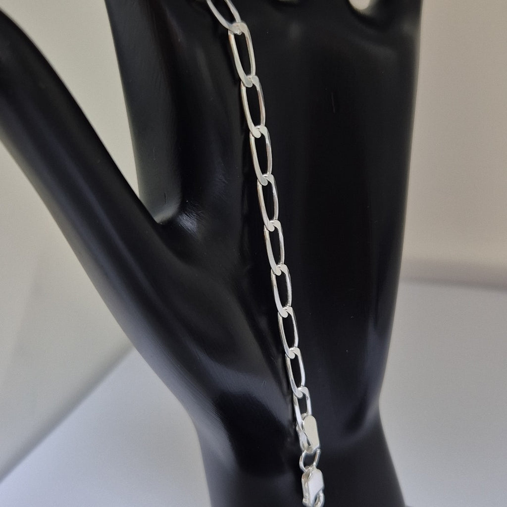 PULSERA TEJIDO ESLABONES PLATA .925 21 CM 4.1 GR (NUEVO)