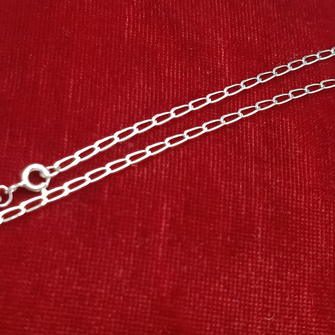 CADENA TEJIDO ESLABONES PLATA .925 55 CM 3 GR (NUEVO)