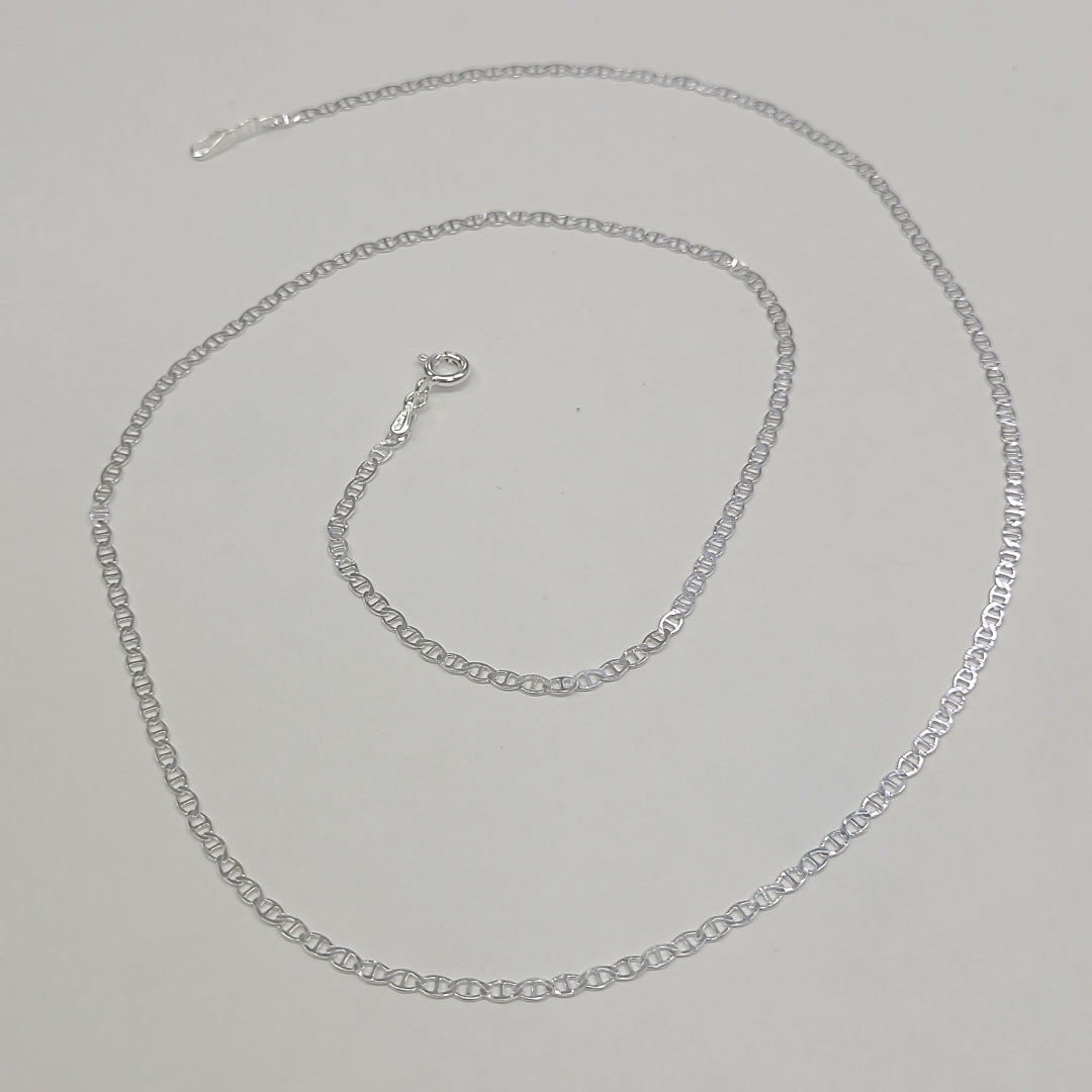 CADENA TEJIDO GUCHI PLATA .925 60 CM 3.7 GR (NUEVO)