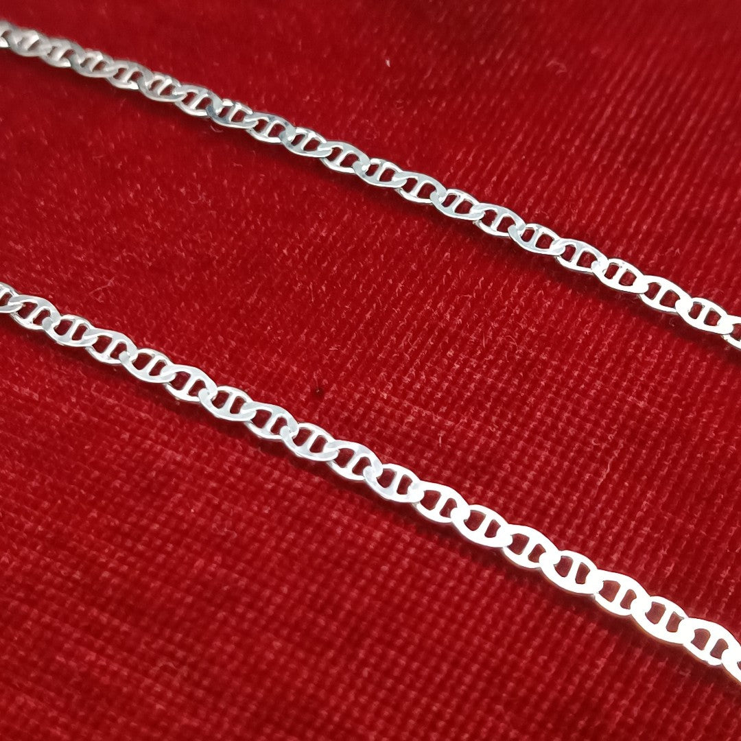 CADENA TEJIDO GUCHI PLATA .925 60 CM 4 GR (NUEVO)