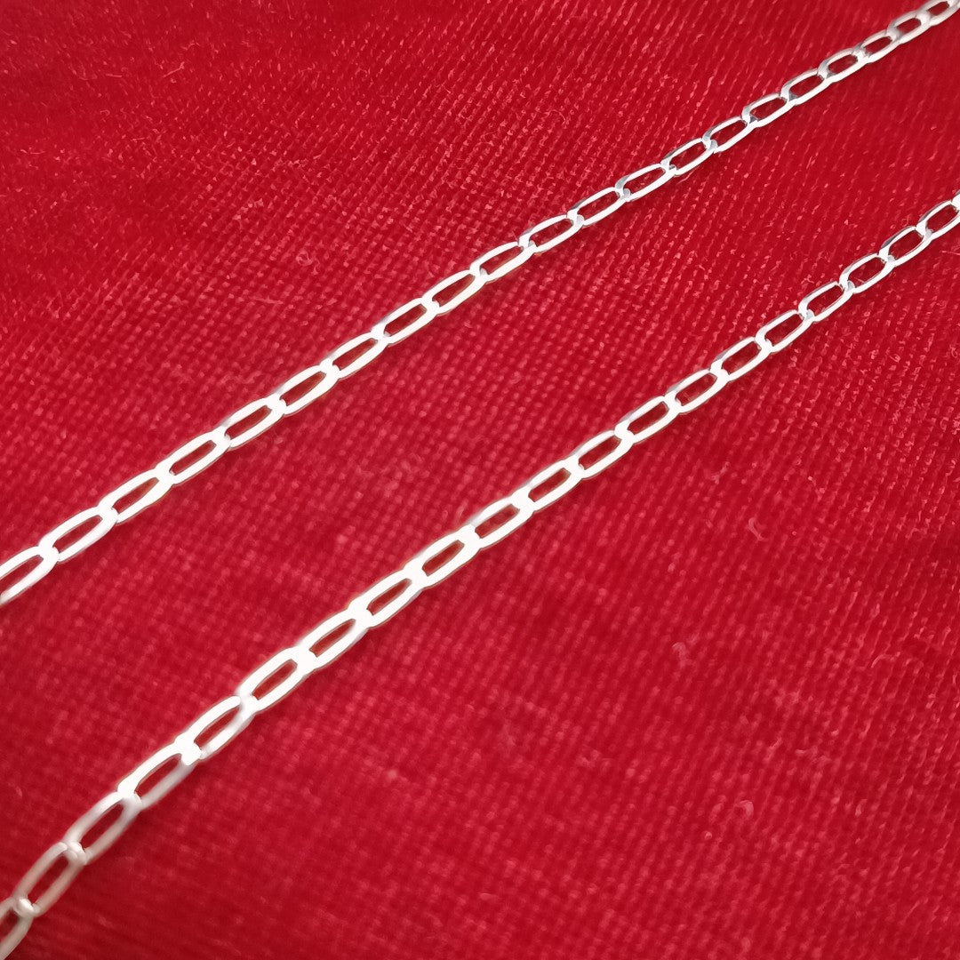 CADENA TEJIDO ESLABONES PLATA .925 60 CM 2.9 GR (NUEVO)
