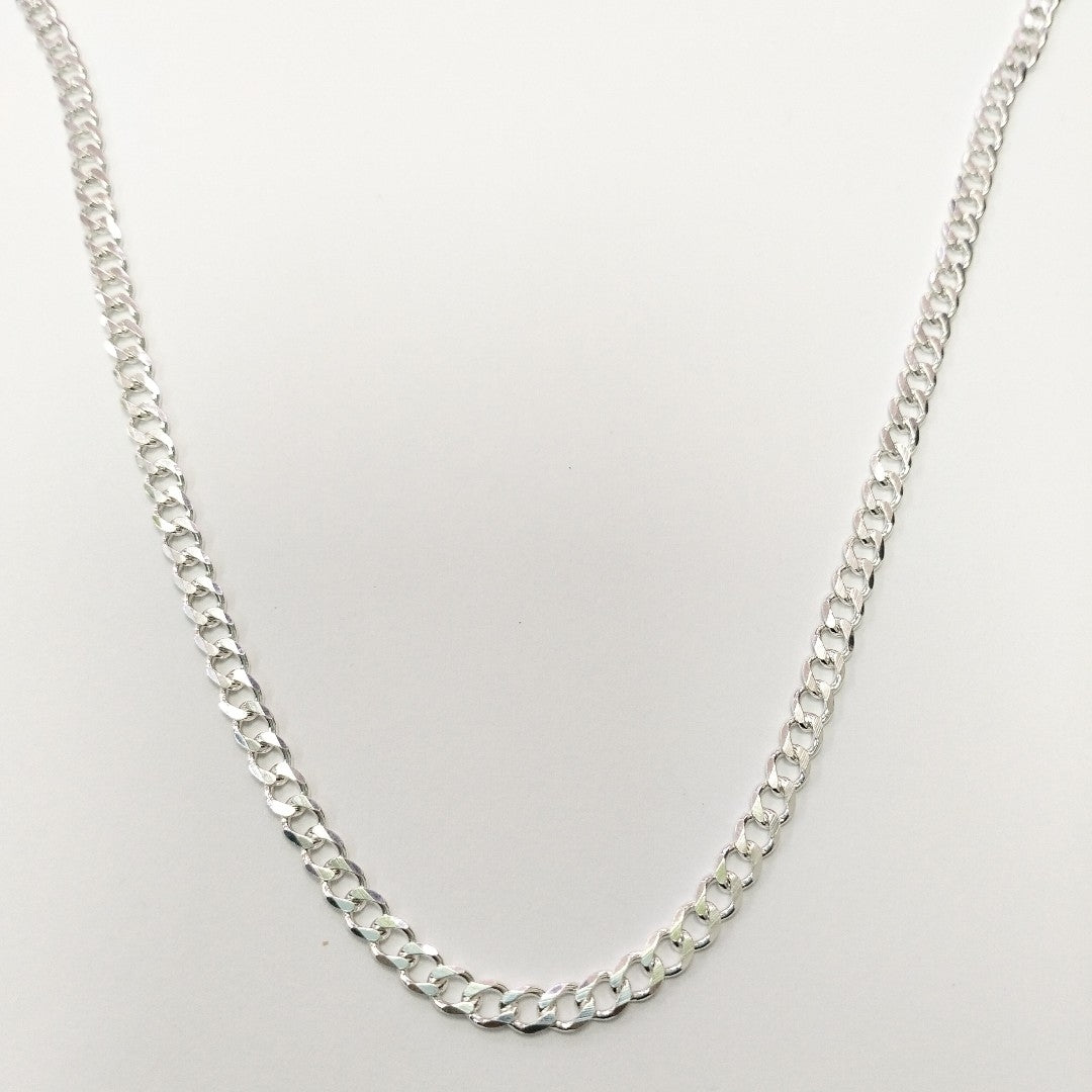 CADENA TEJIDO BARBADO PLATA .925 60 CM 13 GR (NUEVO)