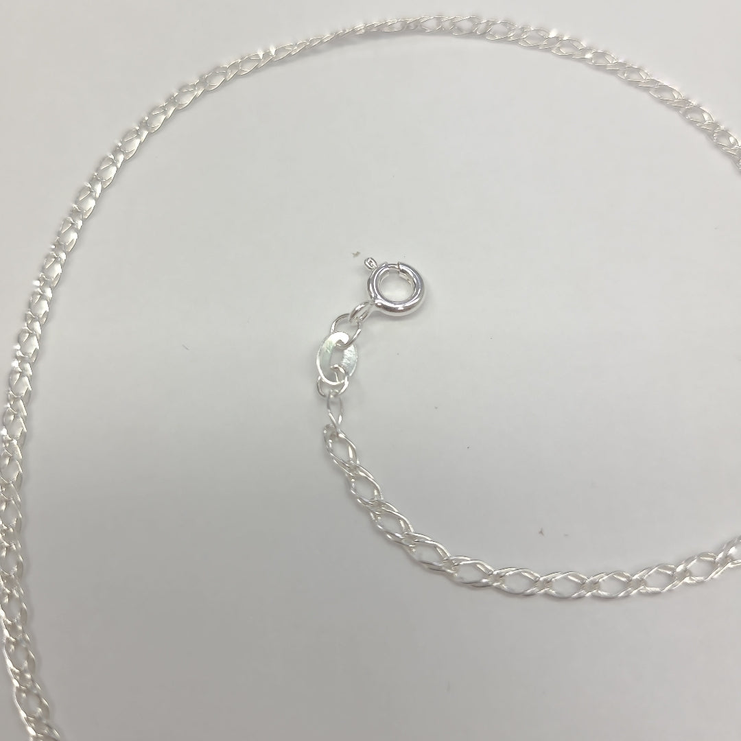 CADENA TEJIDO ESLABONES PLATA .925 50 CM 3.6 GR (NUEVO)