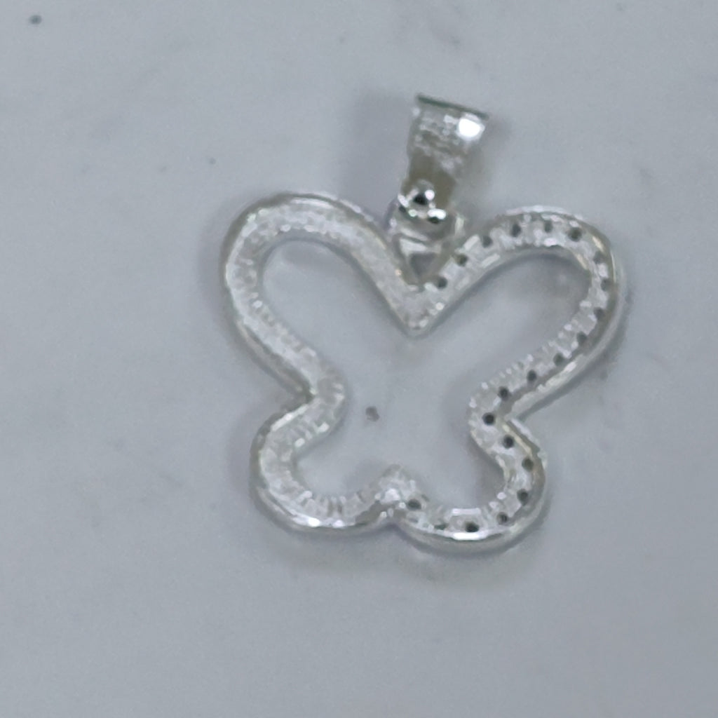 DIJE MARIPOSA C/CIRCONIAS PLATA .925 2.2 GR (NUEVO)