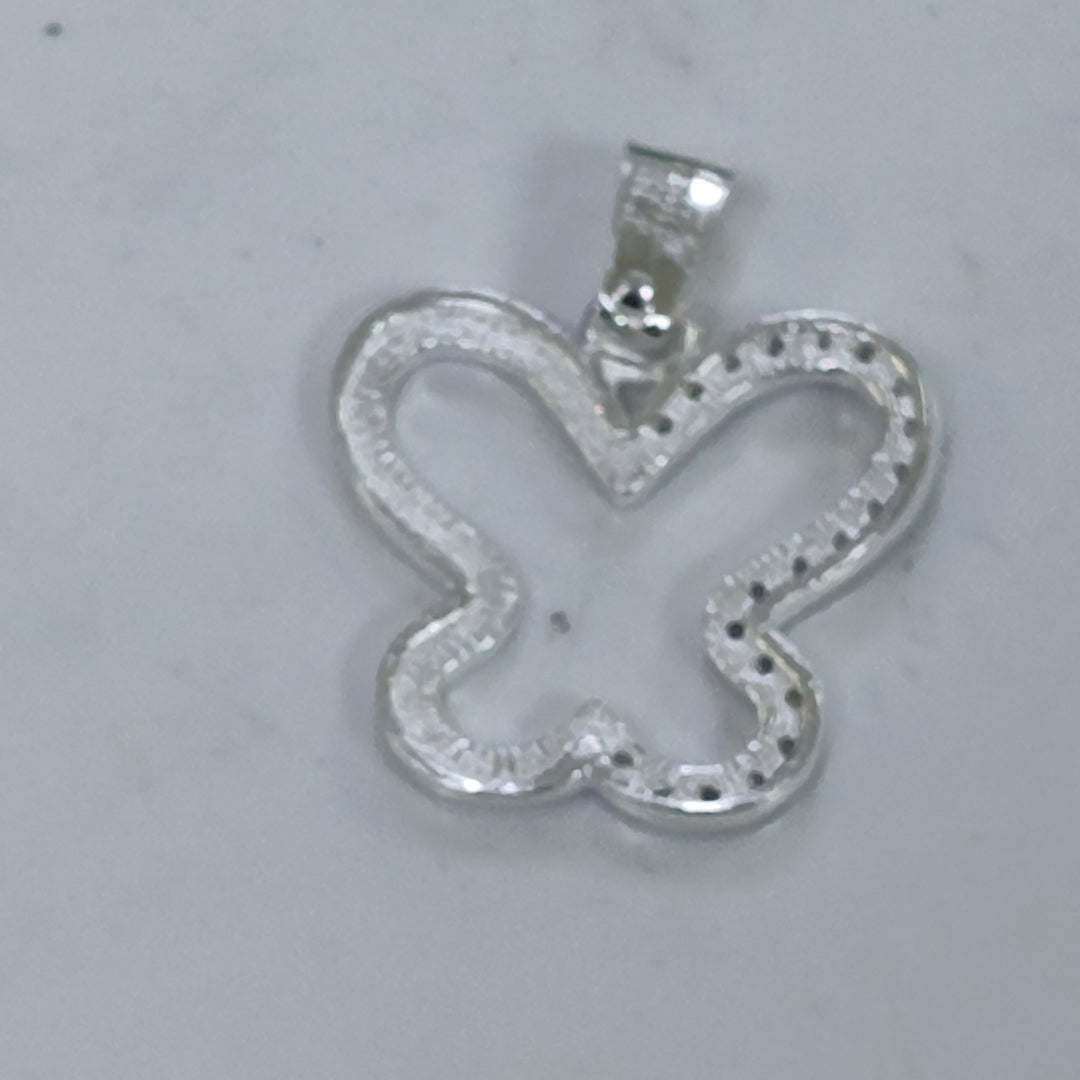 DIJE MARIPOSA C/CIRCONIAS PLATA .925 2.2 GR (NUEVO)