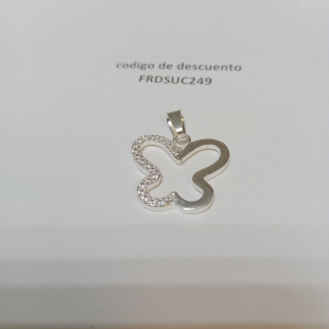 DIJE MARIPOSA C/CIRCONIAS PLATA .925 2.1 GR (NUEVO)