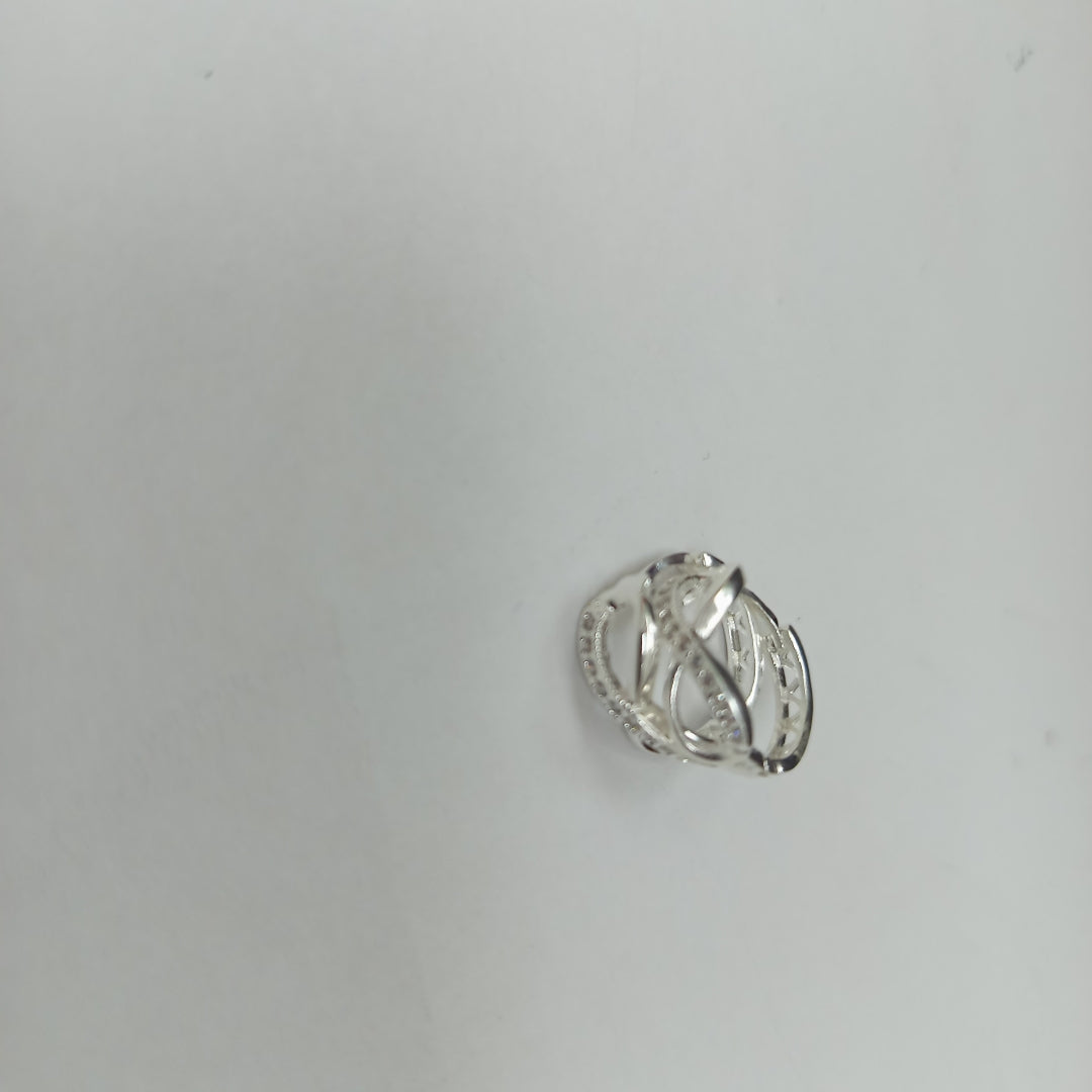 HUGGIES INFINITO CIRCONIAS PLATA .925 2.4 GR (NUEVO)