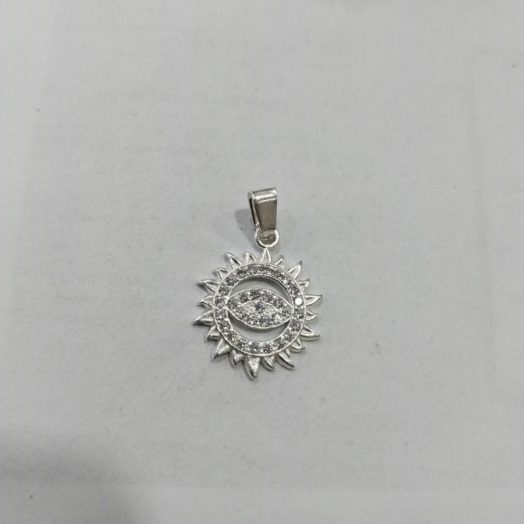 DIJE OJO MAGICO CON CIRCONIAS PLATA .925 2 GR (NUEVO)
