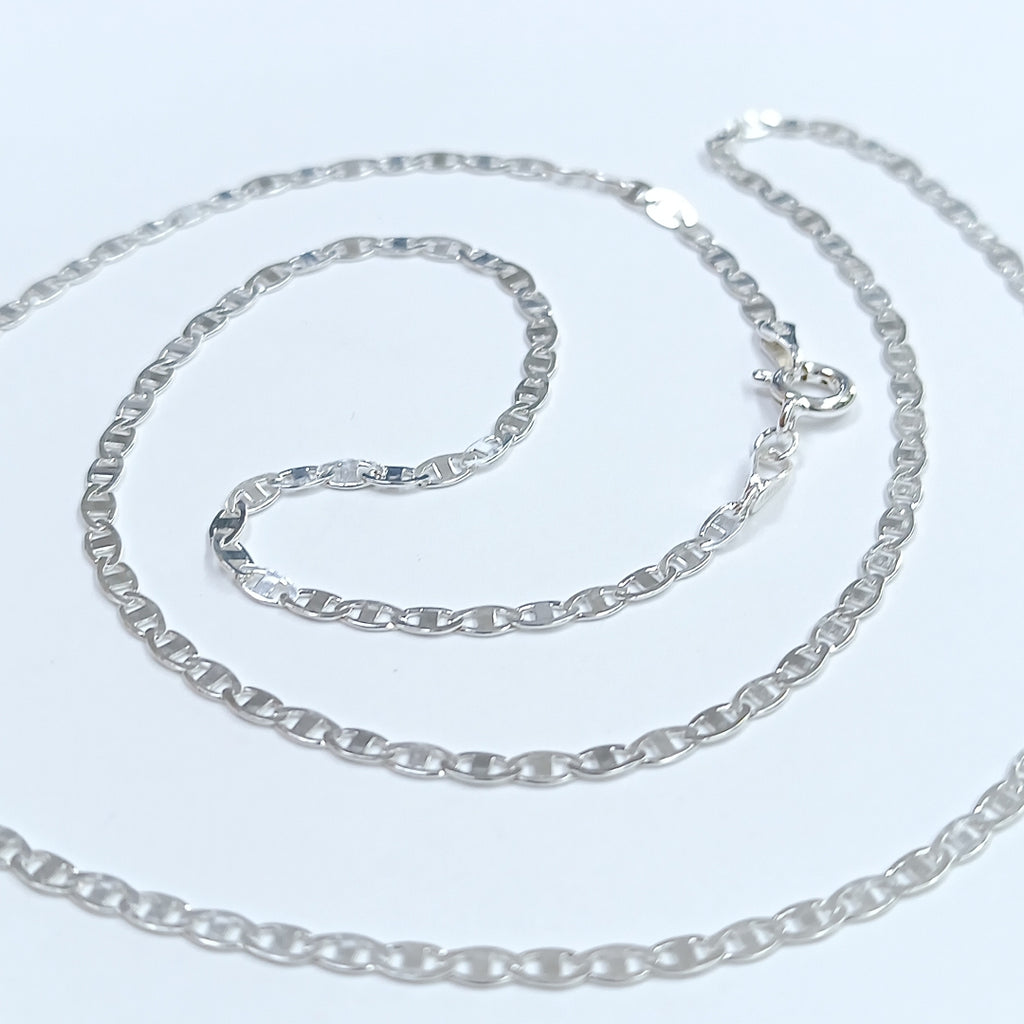 CADENA TEJIDO ESPEJO PLATA .925 55 CM 3.8 GR (NUEVO)