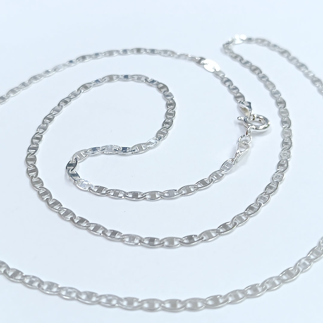 CADENA TEJIDO ESPEJO PLATA .925 55 CM 3.8 GR (NUEVO)