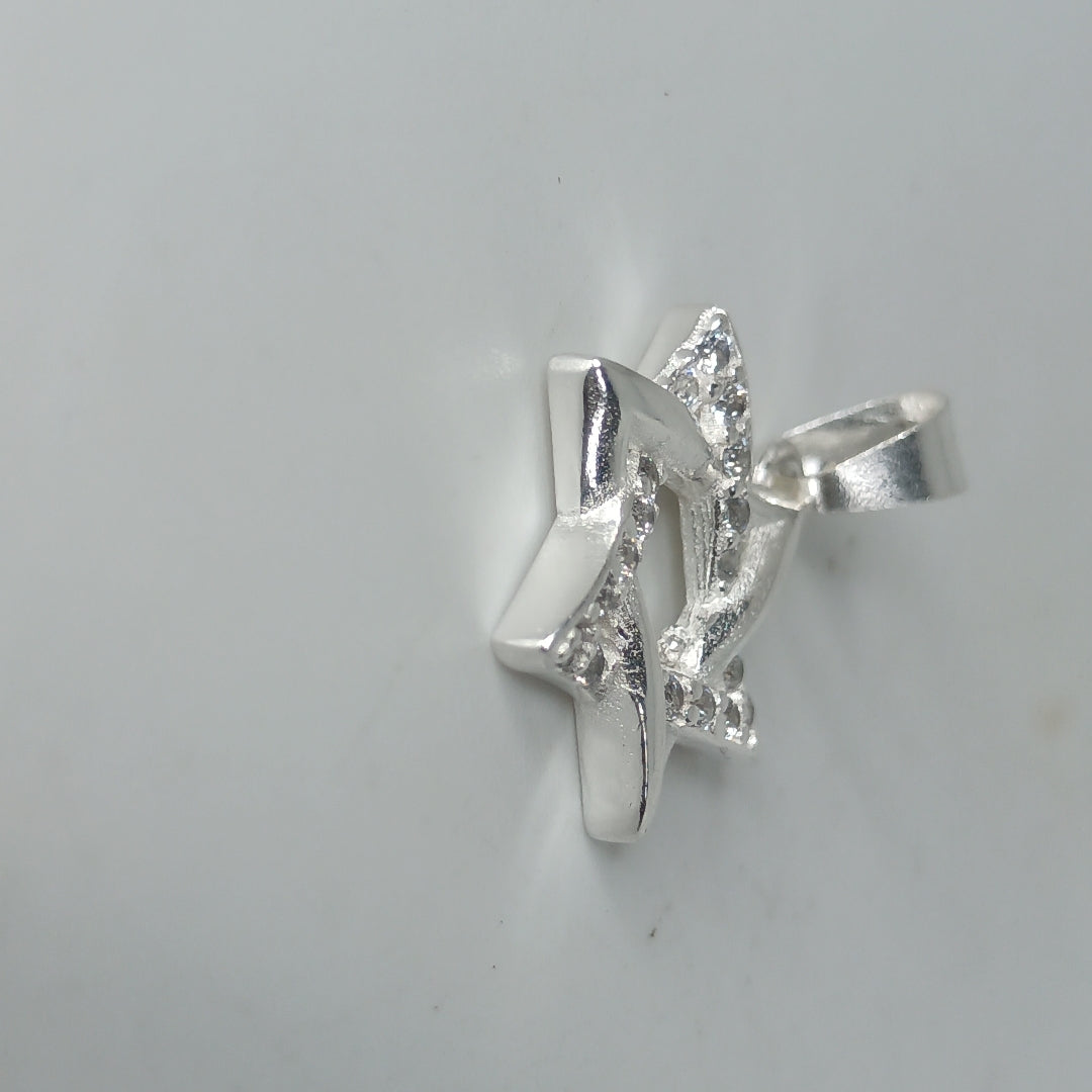 DIJE ESTRELLA DE DAVID C/CIRCONIAS PLATA .925 2.6 GR (NUEVO)