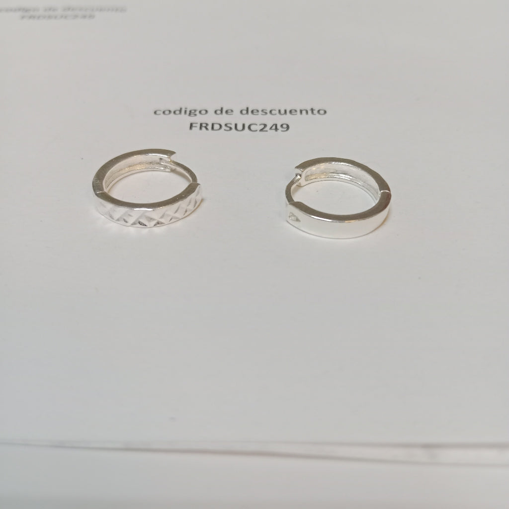 ARRACADAS LABRADAS PLATA .925 3.4 GR (NUEVO)