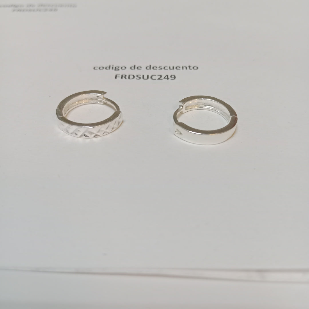 ARRACADAS LABRADAS PLATA .925 3.4 GR (NUEVO)