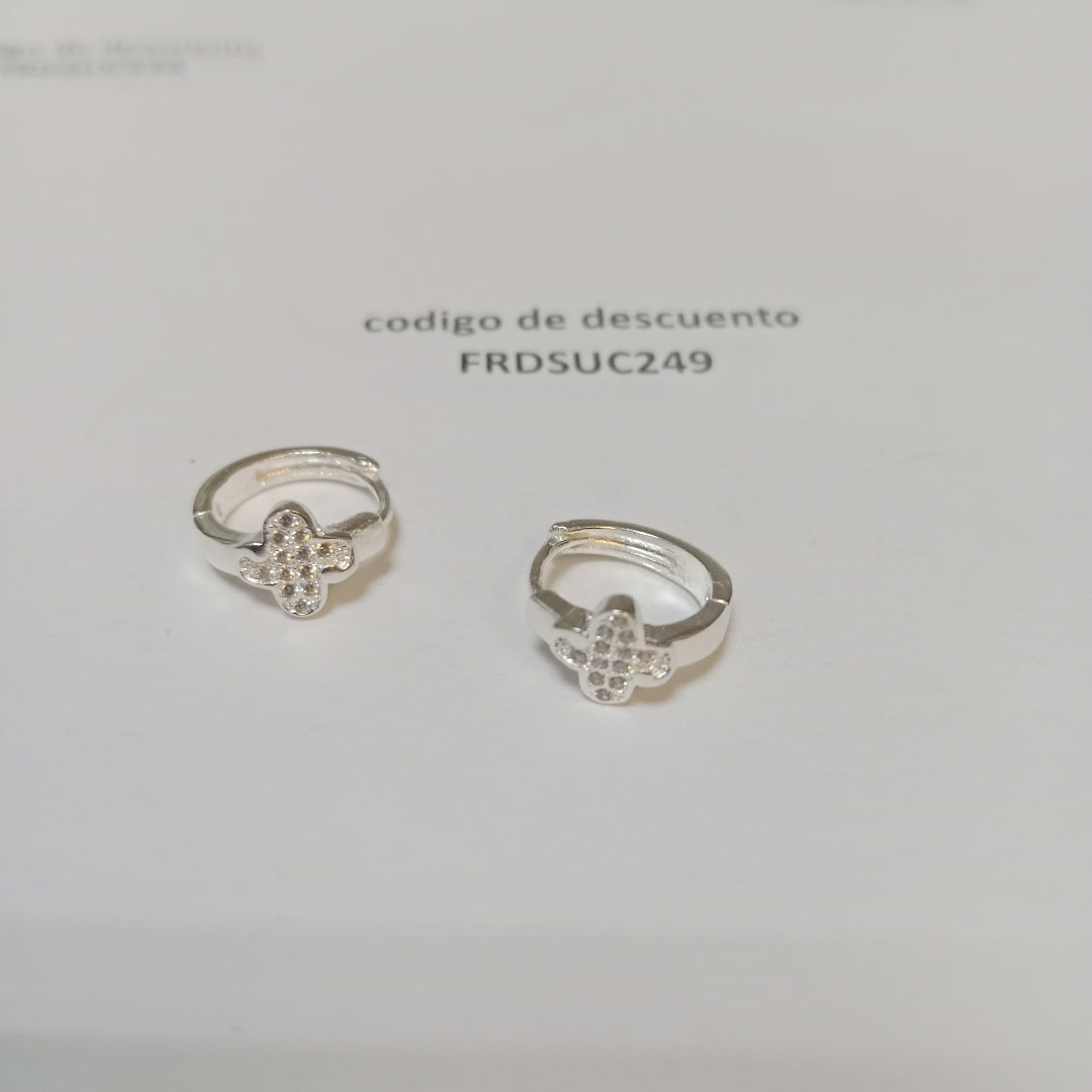 ARRACADAS C/CIRCONIAS PLATA .925 1.9 GR (NUEVO)