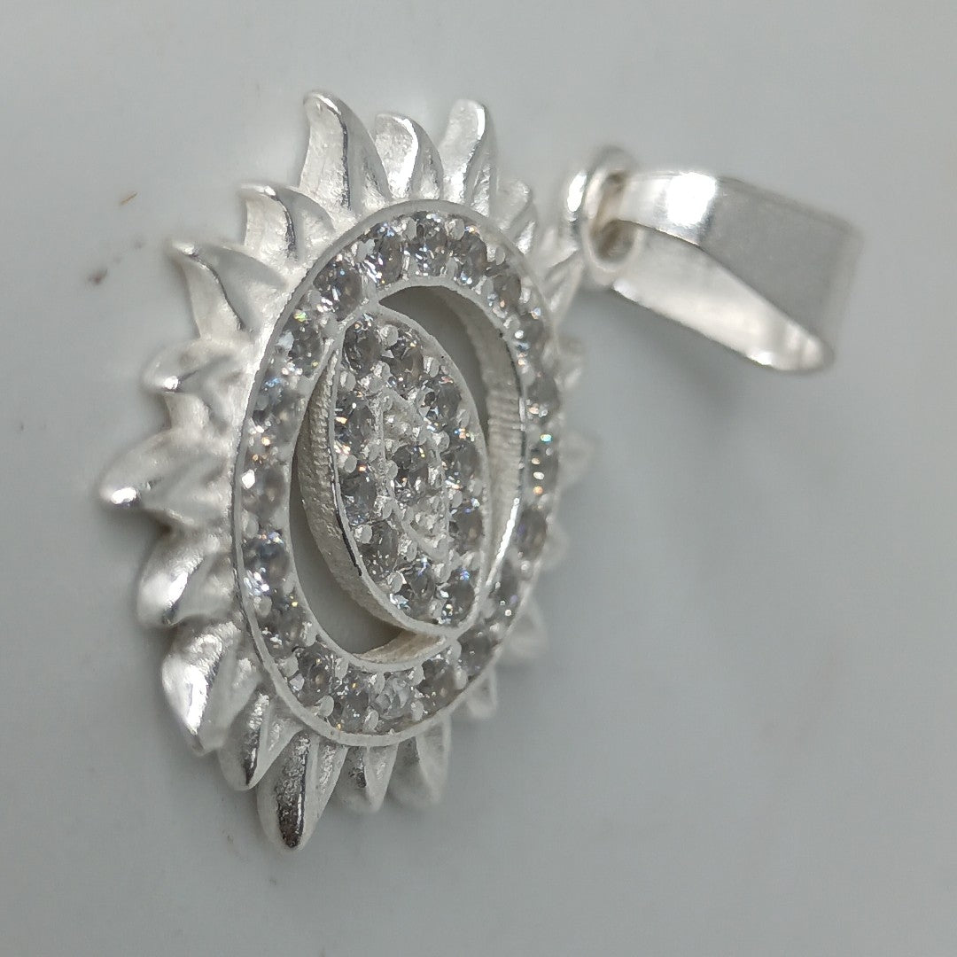 DIJE OJO MAGICO CON CIRCONIAS PLATA .925 2 GR (NUEVO)