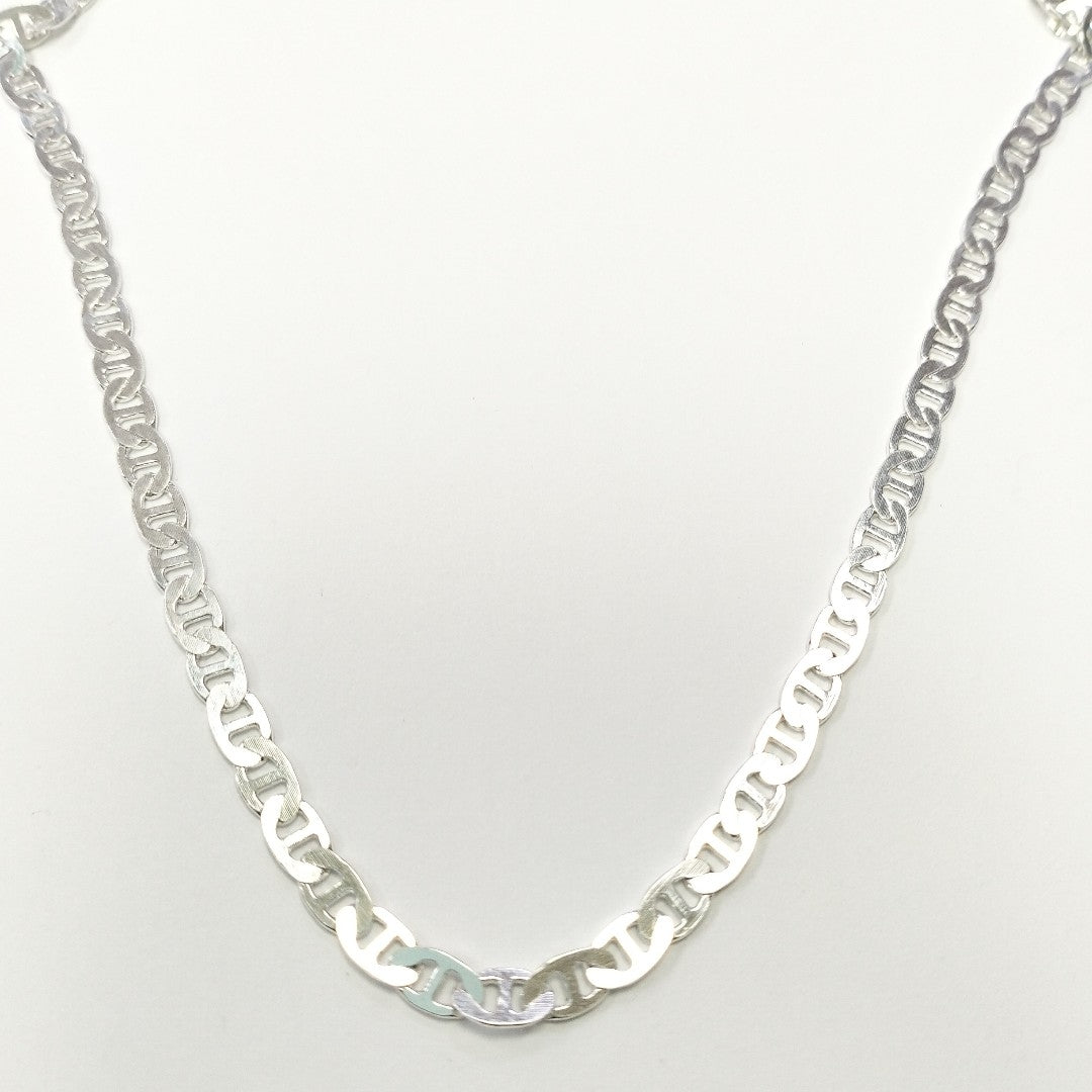 CADENA TEJIDO GUCHI PLATA .925 55 CM 12.5 GR (NUEVO)