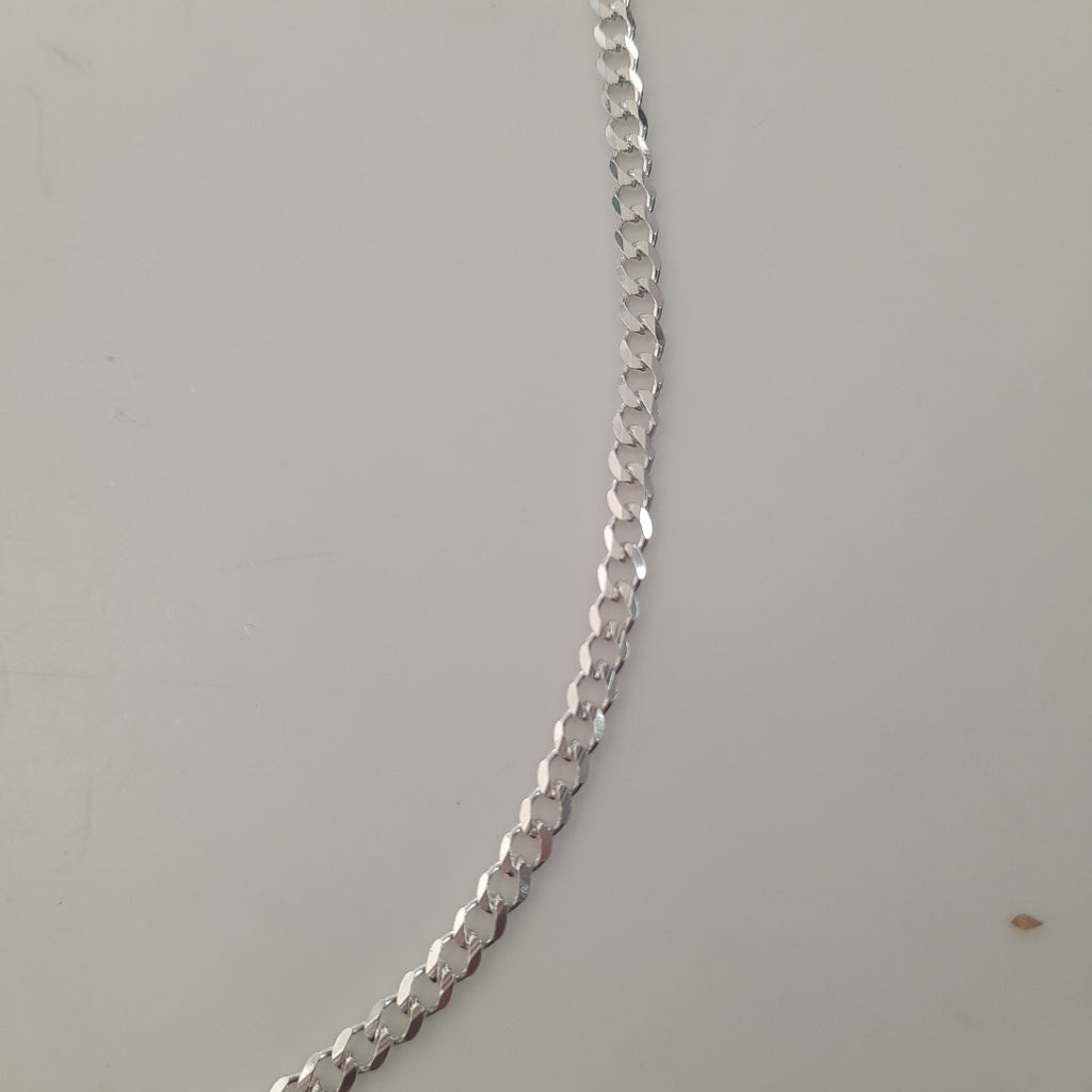 CADENA TEJIDO BARBADO PLATA .925 55 CM 11.8 GR (NUEVO)