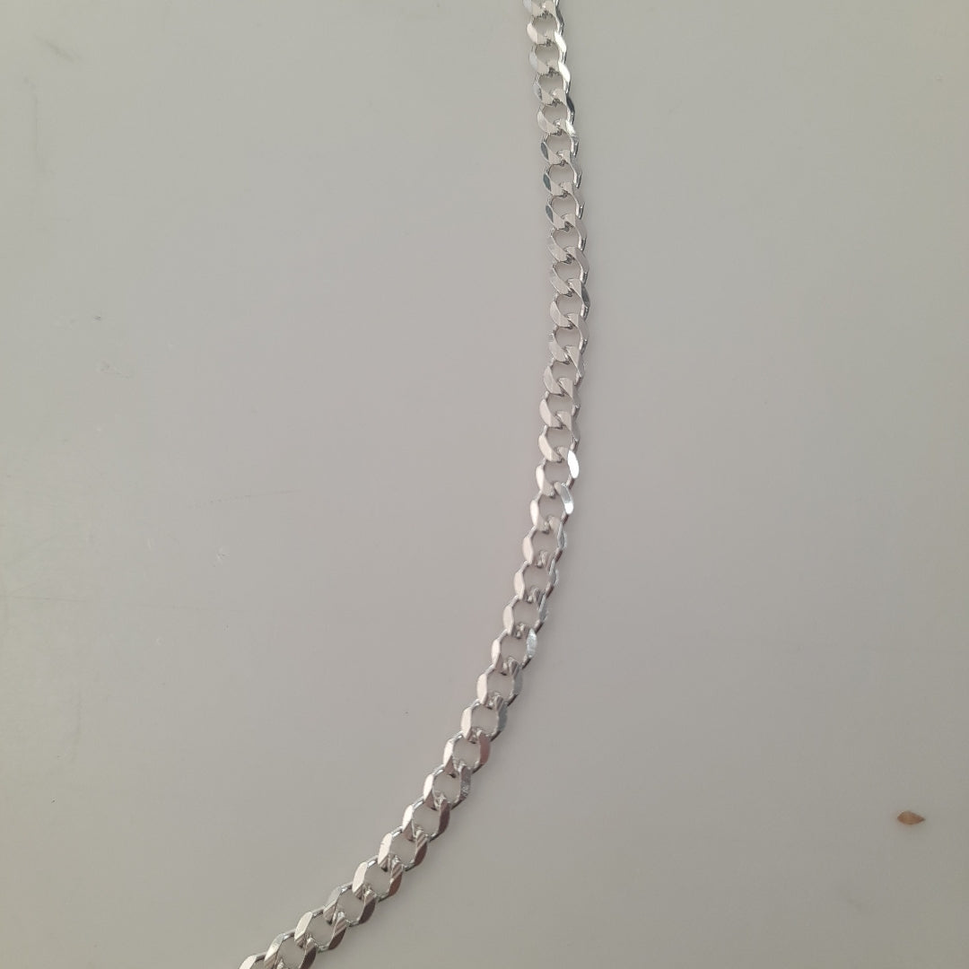 CADENA TEJIDO BARBADO PLATA .925 55 CM 11.8 GR (NUEVO)
