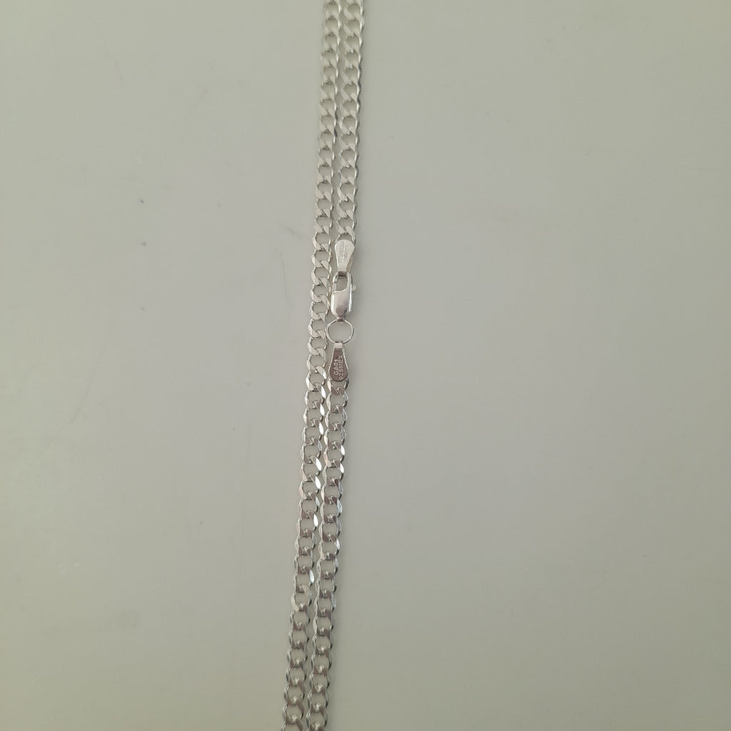 CADENA TEJIDO BARBADO PLATA .925 55 CM 12.8 GR (NUEVO)