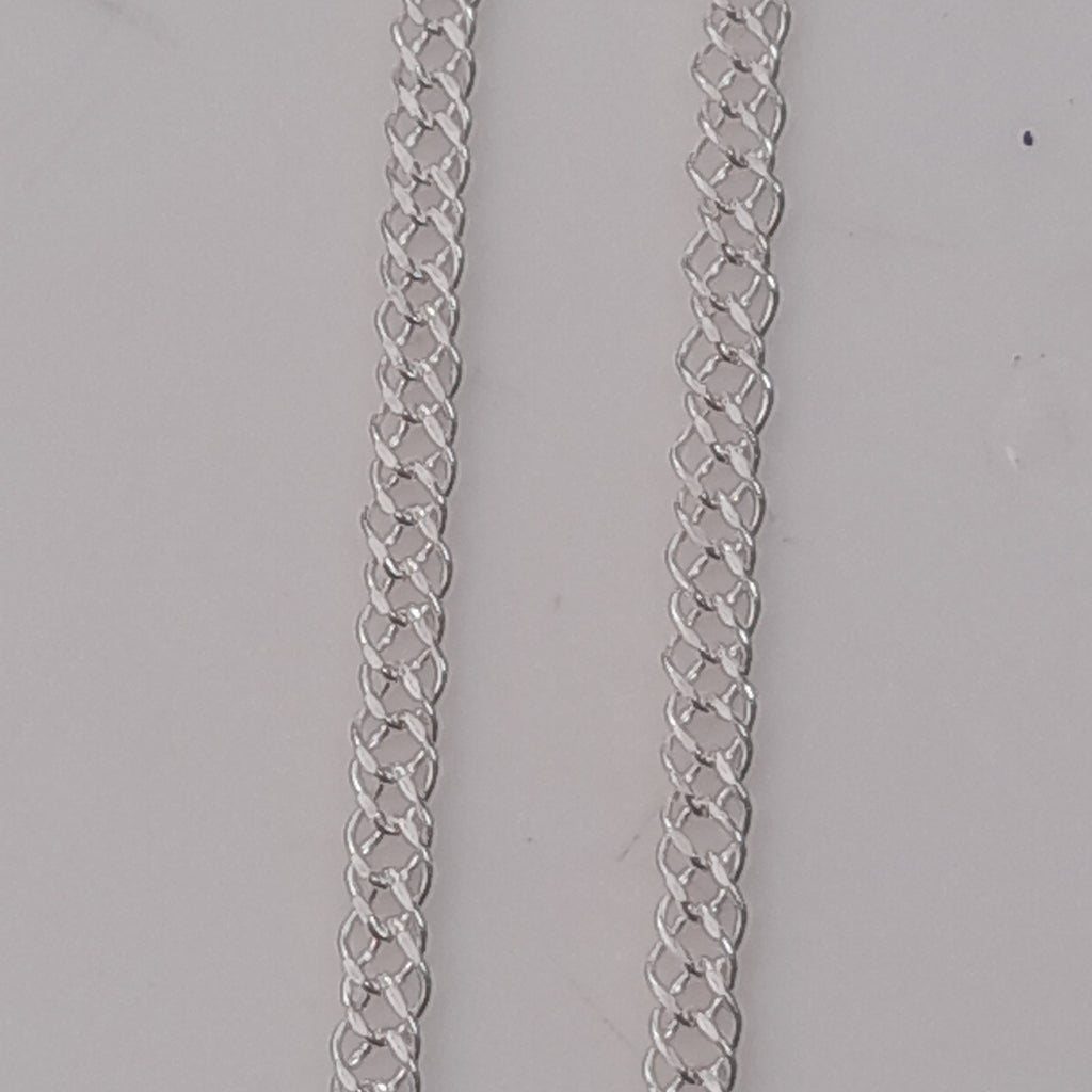 CADENA TEJIDO ESLABONES PLATA .925 55 CM 4.3 GR (NUEVO)